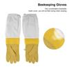 1 pair Extended Sleeves Bee Protective Gloves Faux Sheepskin Beekeepers Gloves  Beekeeper