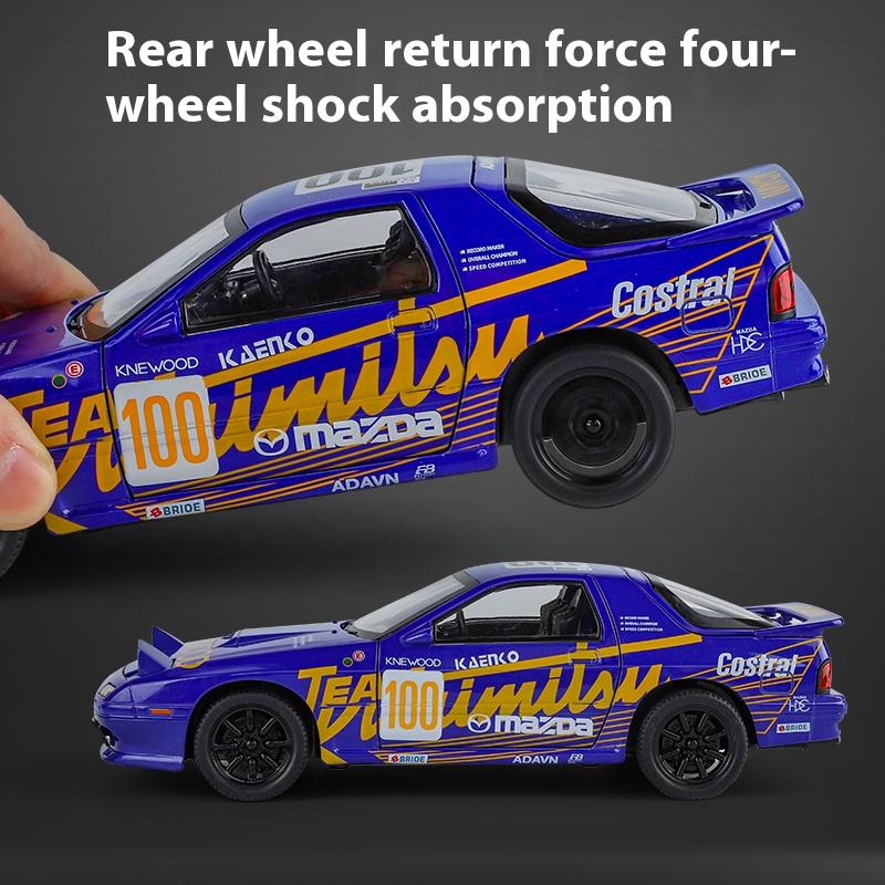 1:24 Mazda RX7 Трековая версия Модель автомобиля из сплава Гоночная модель Детская игрушечная машинка Подарок на день рождения Украшения для стола