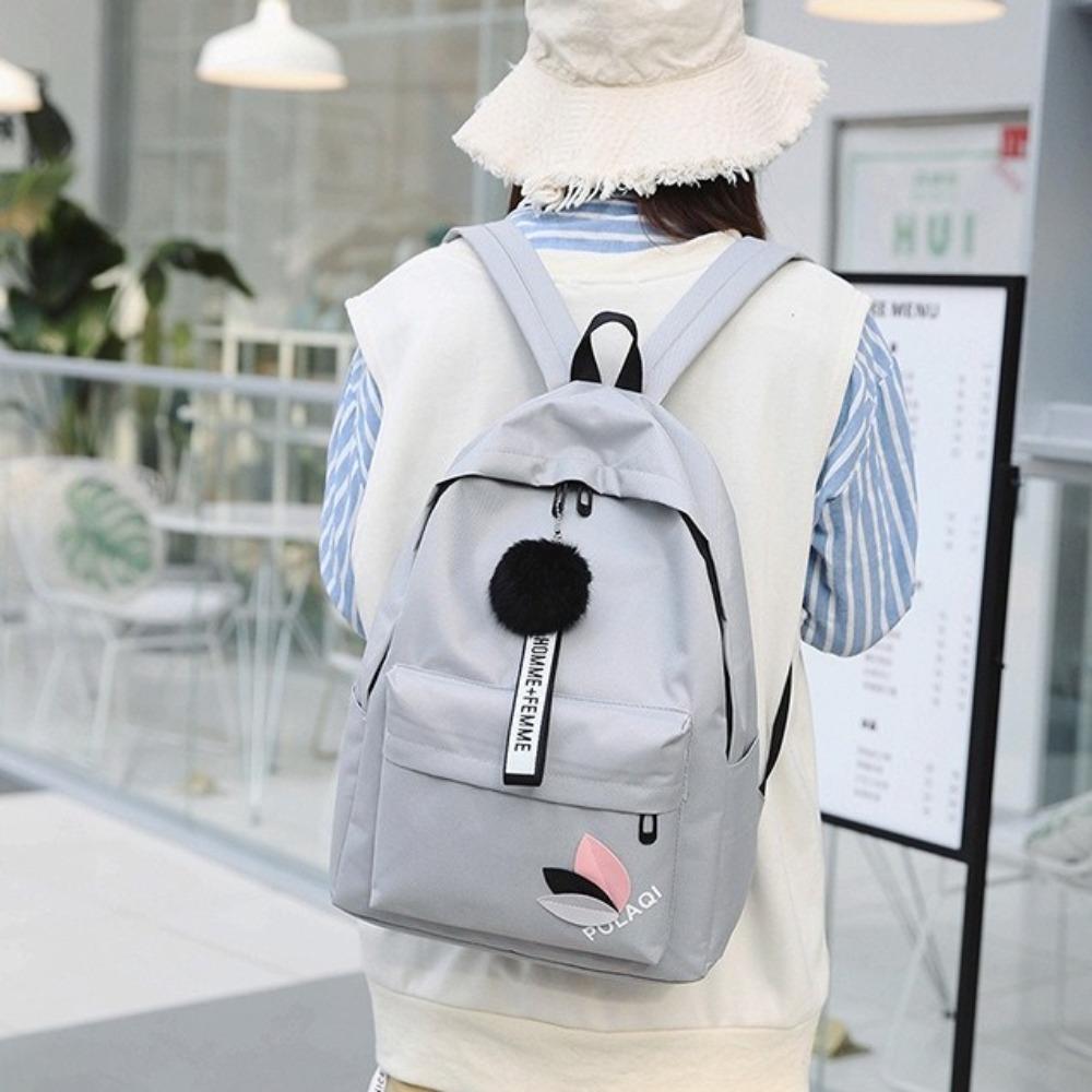 Рюкзак большой вместимости с принтом листьев, холщовый рюкзак с принтом листьев, студенческий школьный рюкзак, женский