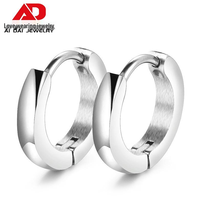 Минималистичные серьги-кольца в корейском стиле - Маленькие из чистого титана для мужчин и женщин, Универсальный и трендовый дизайн