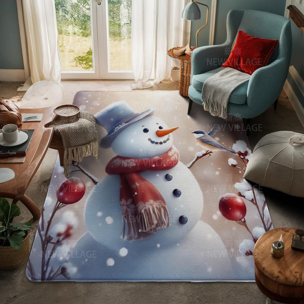 Ковер у входа в дом Домашний коврик у двери Гостиная Ванная Комната Ноги ванная комната Нескользящие коврики с водопоглощением для ванной Счастливого Рождества зима