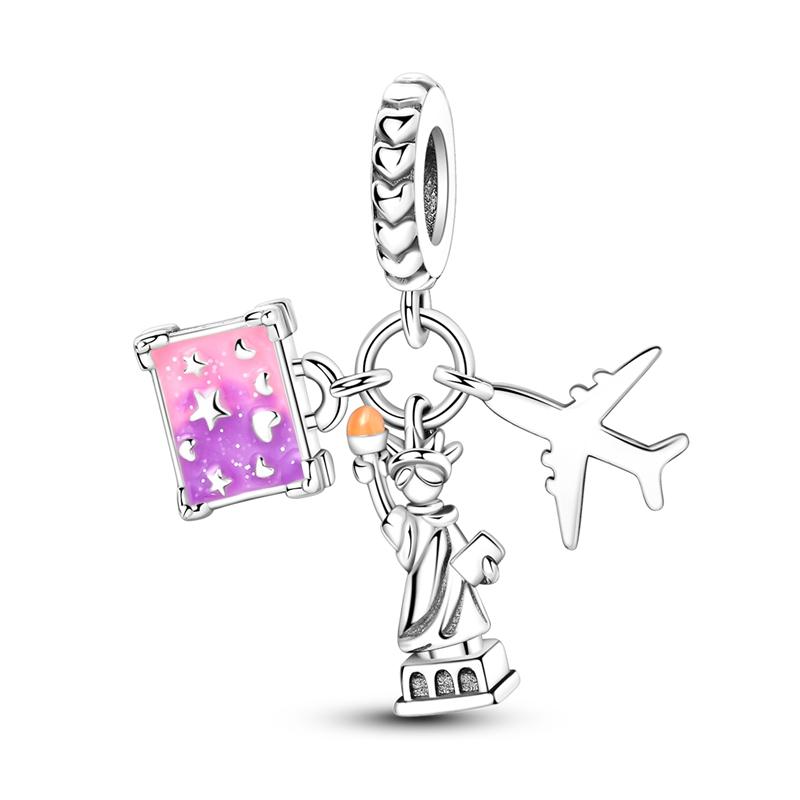 Подвеска-шарм в форме сердца с узором звезды и луны, подходит для браслетов, браслетов-манжет, ожерелий, женские роскошные DIY изящные подвески-бусины, ювелирные подарки