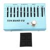 10 Band EQ Single Block Guitar Bass Mini Equalizer Effect Pedal with True Bypass Aluminum Body Band