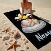 Custom Name Ultra-Soft Beach Towel with A Elephant Theme,Ideal for Pool - Camping, Diving - Perfect Travel Essential, Vibrant Beach Towel.