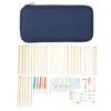 Knitting Kit Ergonomic Design Portable Bamboo Stick Needle with Storage Bag for DIY Enthusiast