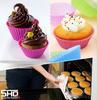 10 Pcs Mini Silicone Soft Cake, Chocolate Cake Muffin Liners Baking Cup Mold Random Color ARI