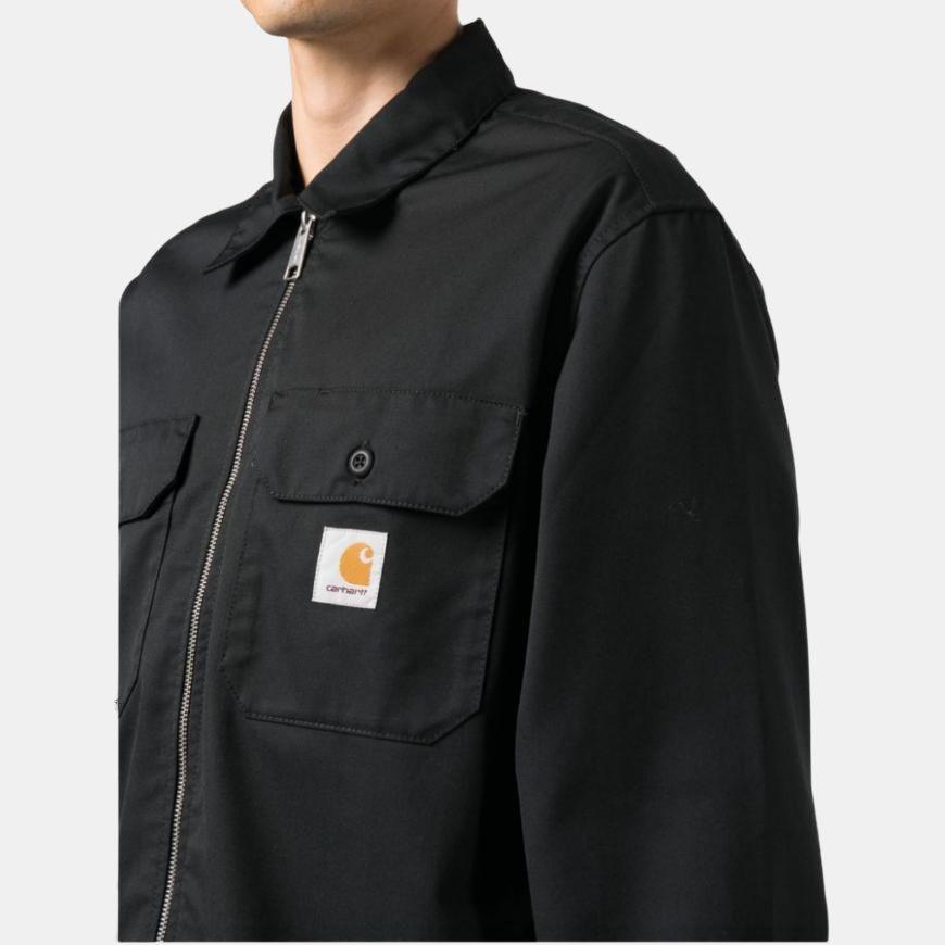 Carhartt WIP Однотонная повседневная куртка на молнии мужская куртки Черный I032839