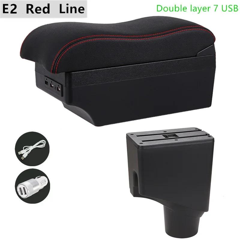 For Toyota Yaris 2015 2016 2017 2018 2019 2020 2021 Car Armrest Box Central Console Storage Modification Box USB LED Accessories