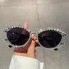 Fashion Vintage Diamond Sunglasses Women Luxury Brand Designer Cat Eye Sun Glasses Trending Sexy Ladies Shades Uv400