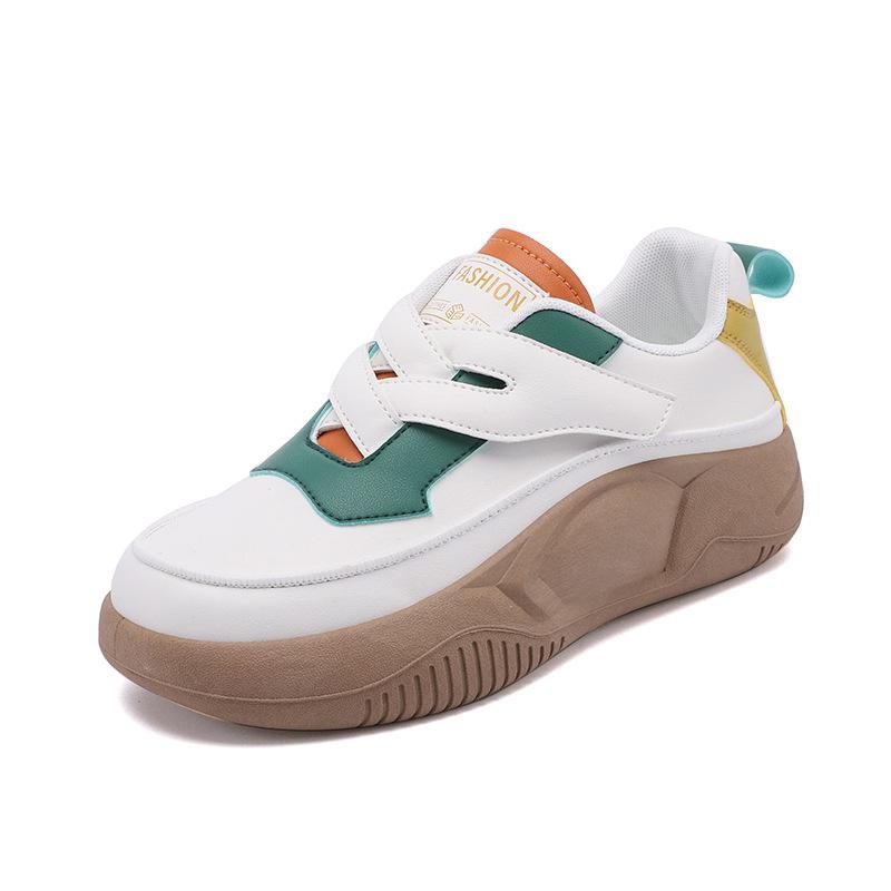 Маленькие белые туфли женские, весна 2023, новые студенческие универсальные туфли на толстой подошве, повседневная обувь на плоской подошве, женская