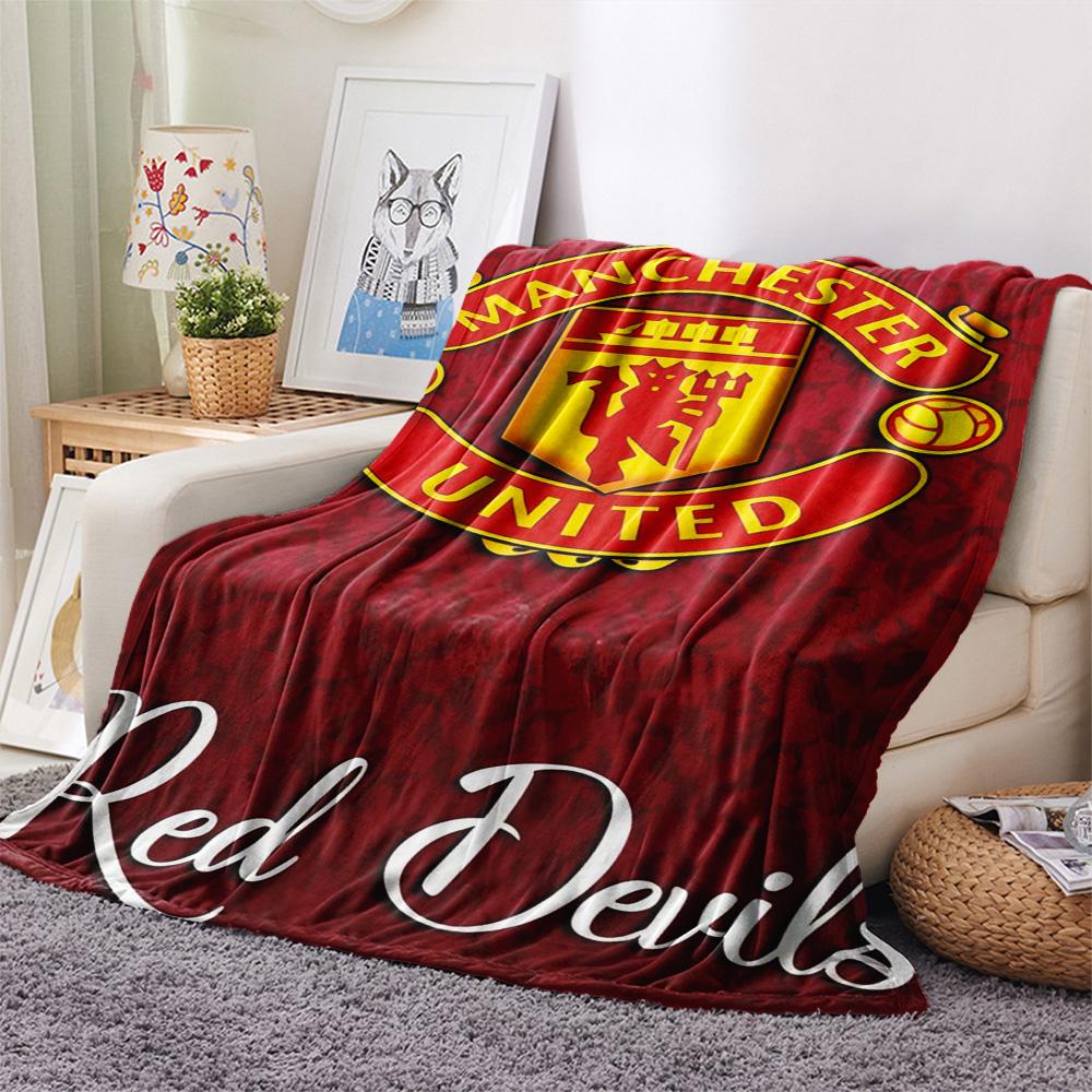 Man Utd Print FlAannel Blanket, High quality Comfortable for All Seasons, Home Decor, Warmth and Comfort