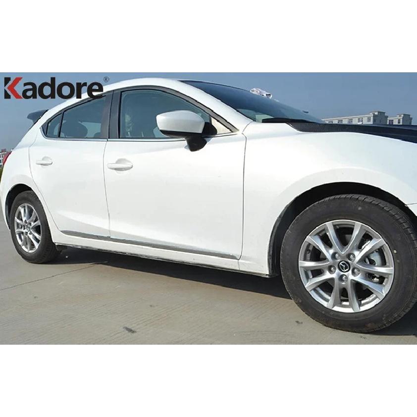 Накладка на кузов боковой двери Для Mazda 3 Axela 2014 2015 Хромированная линия двери Панель-дефлектор Молдинг Декоративная полоса Автоаксессуары