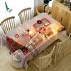3d Christmas Tablecloth Socks And Gifts Golden Ball Tree Decoration Rectangle Tablecloth Wedding Party Decoration Accessories