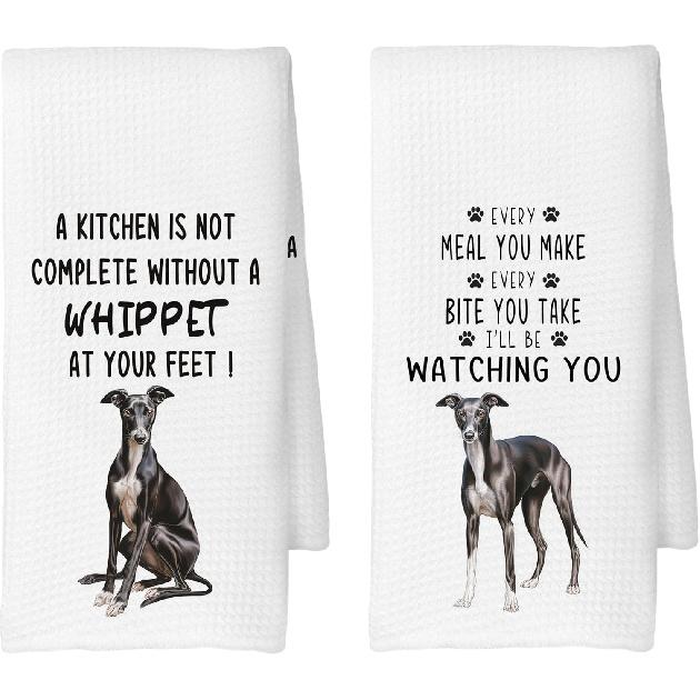 Long-Haired Dachshund Kitchen Towels Set of 2, Dog Gifts for Women, Dachshund Gifts, Dog Lover Mom Gift Tea Towels Kitchen Hand Towels 16x24 Inch for