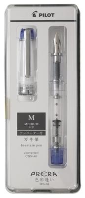Pilot Ручка Prera Shikisaiai Fountain Medium Transparent PFPR1TLM, Перо, Синий,