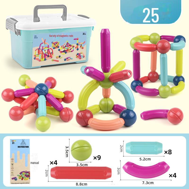 Colorful Magnetic Stick Building Blocks for Kids: Creative Educational DIY Toy Set