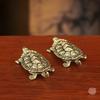 Retro Brass Tortoise Ornament Statue Metal Animal Sculpture Home Office Decoration Ornament Tea Pet Crafts