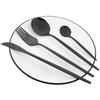 24Pcs Black Gold Dinnerware Set with Box Knives Fork Tea Spoon Cutlery Set Stainless Steel Silverware Tableware Kitchen Flatware