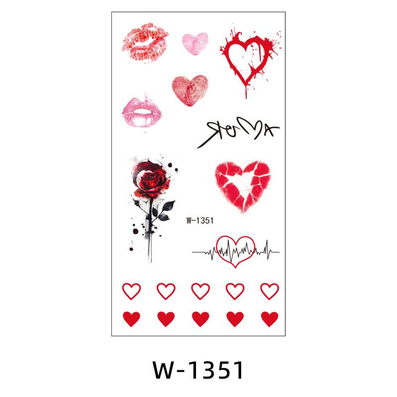 Tattoo Stickers Waterproof And Sweat-Proof Valentine'S Day Temporary Disposable Tattoo Stickers Cute