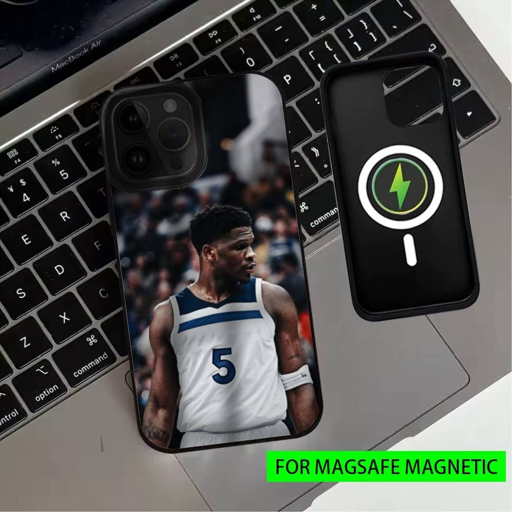 Basketballstar A-Anthony Edwards Phone Case For iPhone17,16,15,14,13,12,11 Plus,Pro Max Magnetic For Magsafe Wireless Charging