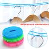 Ветрозащитная бельевая веревкаМетры Прочная веревка для белья Портативная сушилка для белья Регулируемая длина Нескользящие линии
