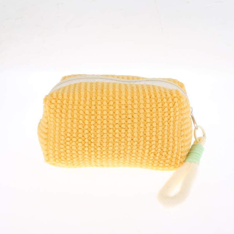 Милая и девчачья плюшевая косметичка конфетного цвета большой вместимости, сумка для туалетных принадлежностей, дорожная портативная сумка-тоут, плюшевая косметичка