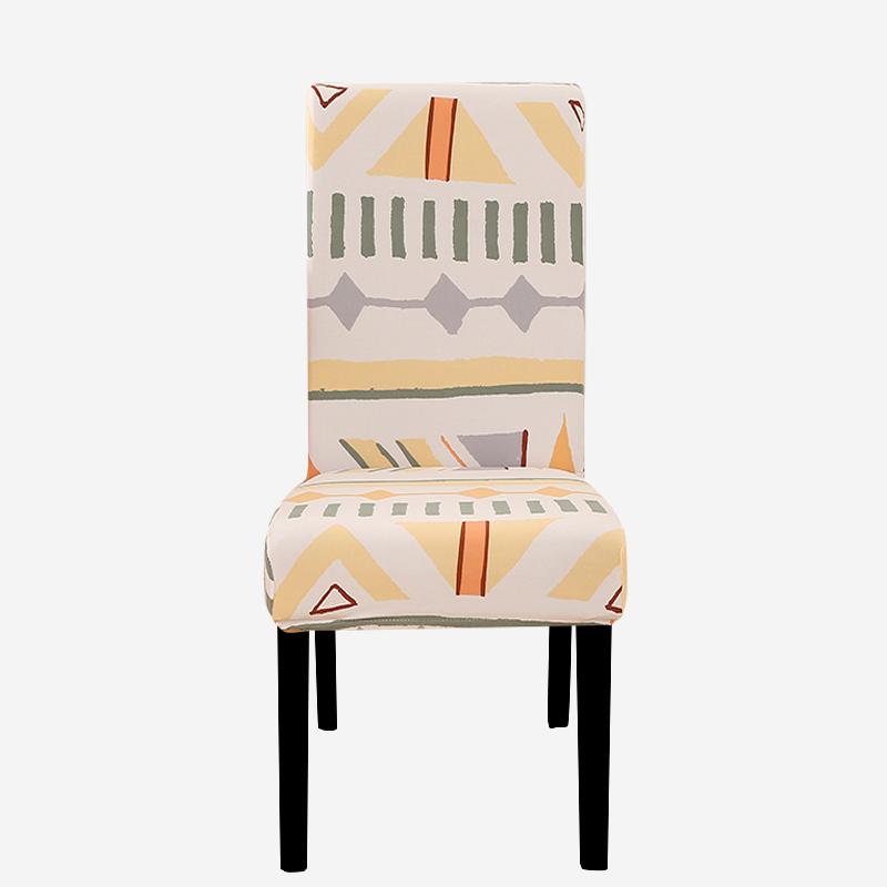 Чехлы на стулья с принтом, эластичные чехлы на кухонные сиденья, эластичные чехлы на стулья из спандекса для столовой, свадебного отеля, банкета, моющиеся, 1 шт.