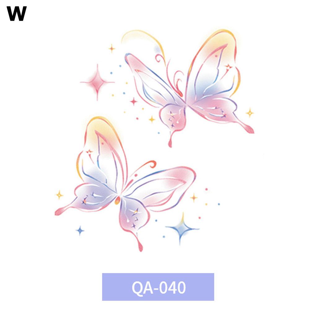 Красочные наклейки-тату с бабочками, водостойкие, долговечные, милые, японские, дофаминовые, смываемые татуировки G1S6