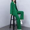 Spring Autumn Women Blazer Pants Set Formal Office Pant Suit Women's Commute Jacket Trousers Set Business Set  Slim Cardigan Temperament Two-piece Set