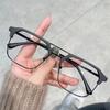 Men Women Vision Care Square Ultra Light Frame Eye Protection Myopia Glasses Business Eyeglasses