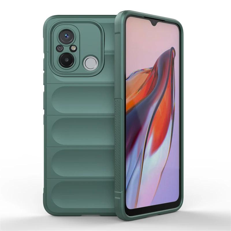 Для Xiaomi Redmi 9 9C 10 10C 12 12C 4G Задняя крышка Чехол для телефона Мягкий Жидкий Силикон Противоударный Защитный Funda Coque Чехлы