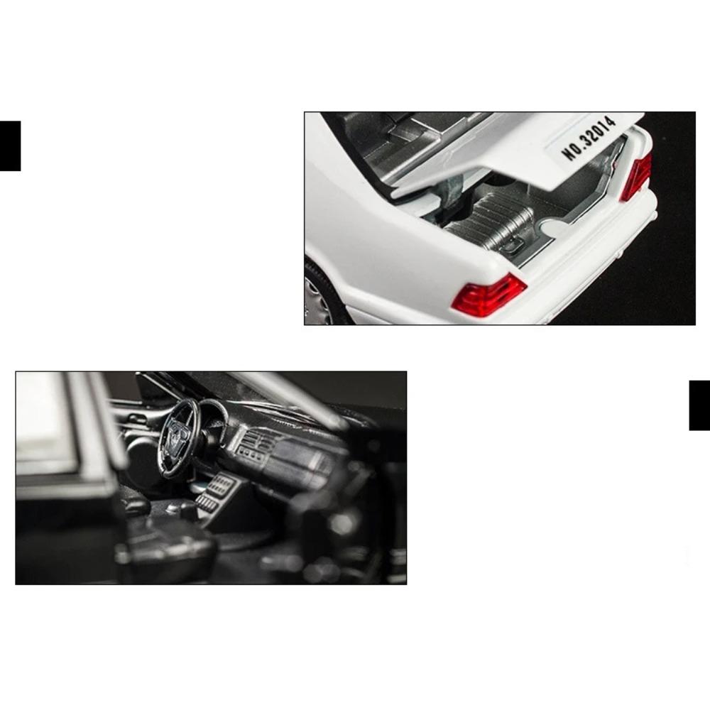 1/32 Mercedes-Benz W140 Classical Toy Car Model Diecast Alloy Miniature Sound & Light Pull Back 1:32 Collection Gift for Boy Kid