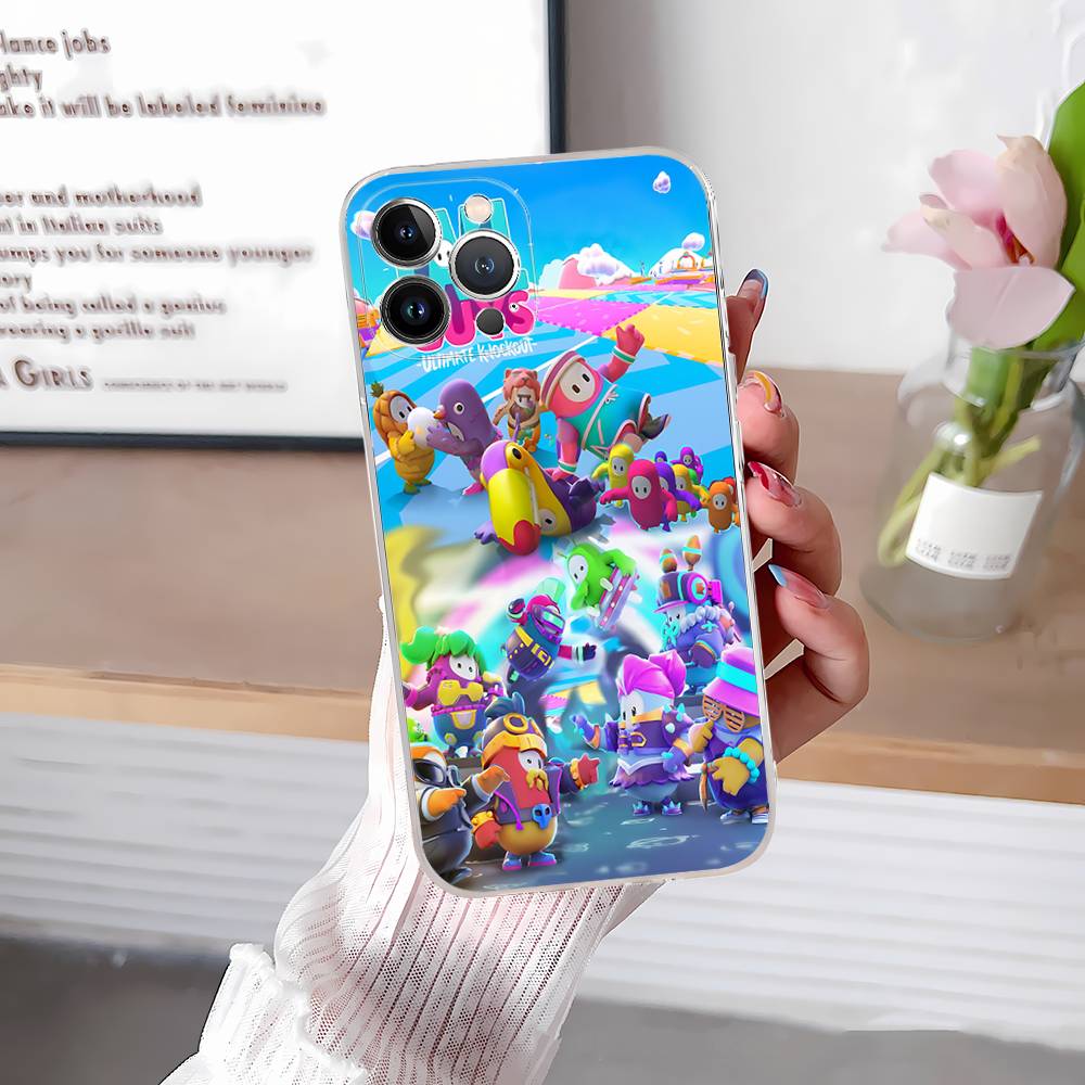 F-Fall G-Guys Party Game Phone Case For IPhone 17 16 15 14 13 12 11 Pro Max Plus Soft Cover Personalized DIY