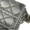 Dior Logo Cannage Quilted Crossbody Pochette Flap Shoulder Bag Gray Based