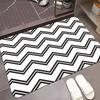 Modern Black White Chevron Floor Mat – Machine Washable, Non-Slip  Soft Rug for Bathroom, Entryway, Bedroom | Indoor/Outdoor Use