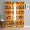 African Ethnic Pattern Tulle Curtains For Living Room Bedroom Christmas Chiffon Sheer Voile Kitchen Curtain