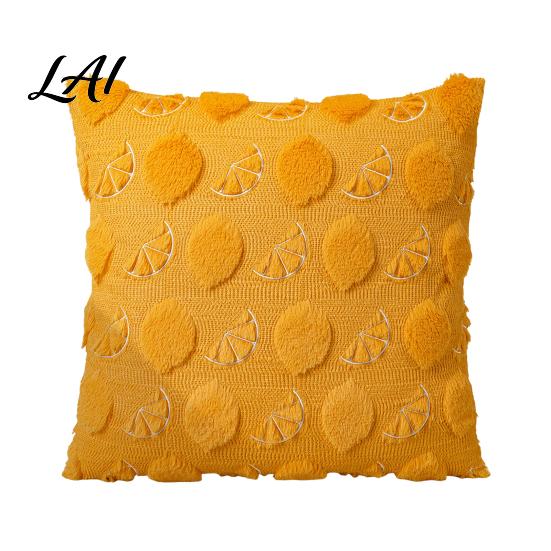 Soft Plush Cushion Cases Throw Pillow Cover Heart Embroidery Case with 3D Bowknot Jacquard Decorative Pillows for Anniversary Fluffy Couch