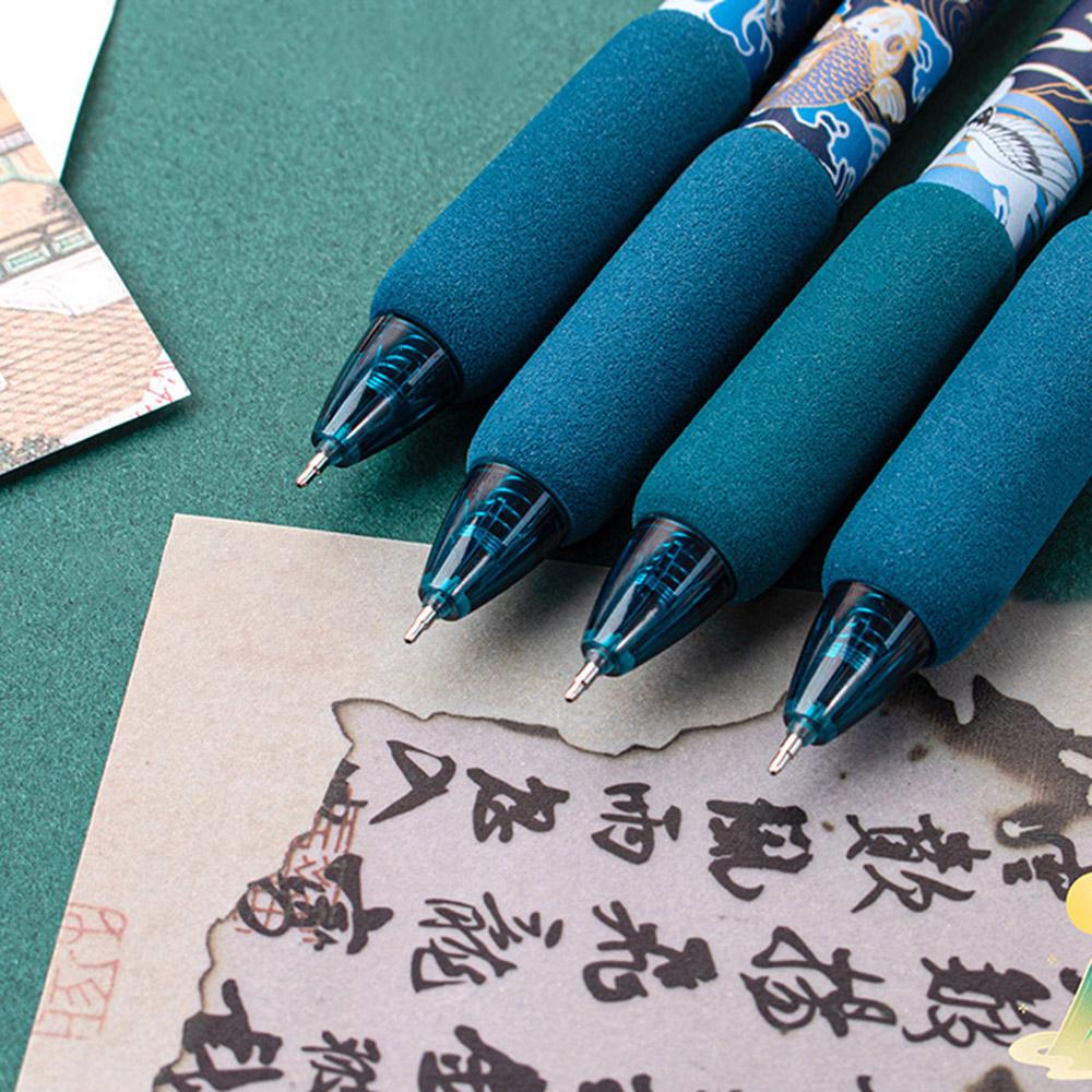 4PCS/Box Soft Cloud Grip Signing Pen ST Tip Writing Tools New Ballpoint Pen Student