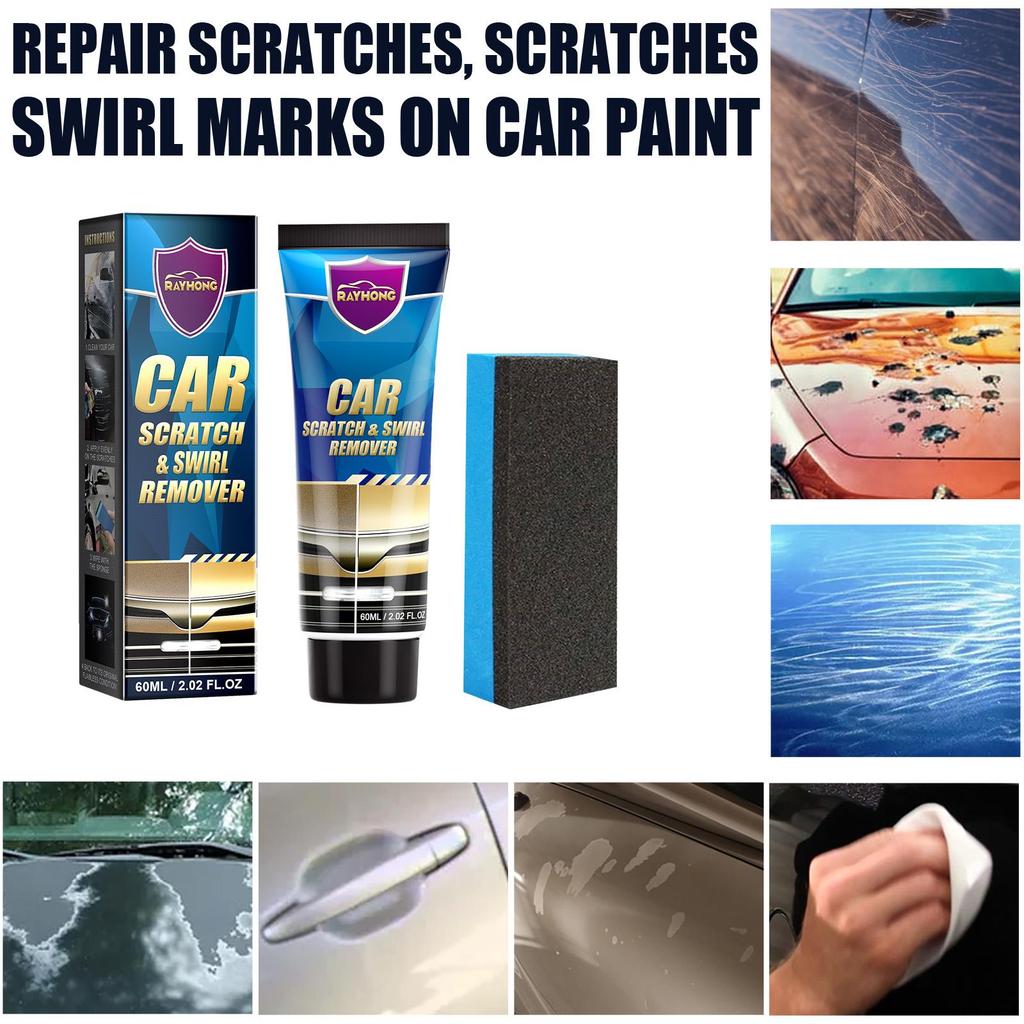 Rayhong Car Scratch Repair Cream Suitable for Car Maintenance Scratch Removal Polishing Varnish Wide Adaptability Simple Operation Restore Luster 1PC
