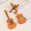 Wooden Guitar Pick Box With Standard 3 Pcs Engraved Guitar Picks Box Guitar Plectrum Storage Box For Guitar Lovers Guitarists