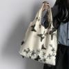 Embroidered Butterfly Canvas Lace Bag Large Capacity Versatile Shoulder Bag For Women Travel Shopping Tote Handbags CLE