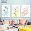 Pastoral Flowers Daisy Lily Poster Minimalist Wall Art Canvas Painting Print Pictures for Modern Home Living Room Cuadors Decor
