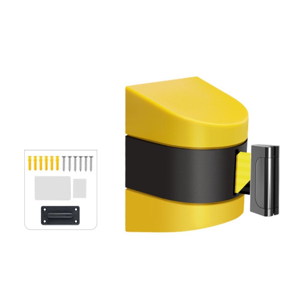 Telescopic Belt Wall Mount Caution Belt Yellow Black Striped Safety Cordon Crowd Control