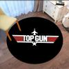 Top Gun Printed Round Rug Carpet Chair Rug Area Rug Entryway Doormats,for Office Chair Living Room Bedroom Kitchen Room.