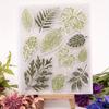 Leaf Background Silicone Transparent Seal Stamps Decoration Scrapbooking Vintage Clear Stamp Planner Junk Journal Supplies