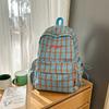 Plaid Print Schoolbag Women's Lightweight Backpack