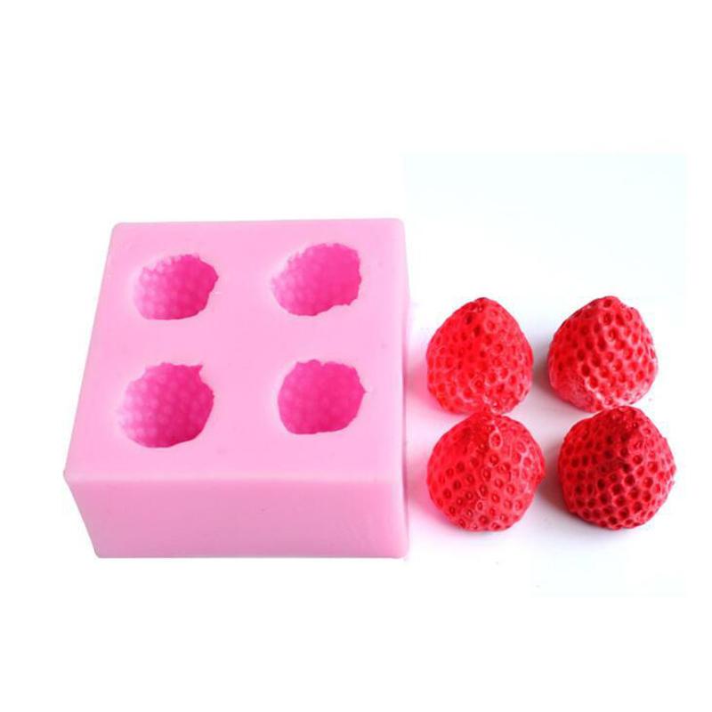Strawberry Silicone Mould Fondant Chocolate Jelly Making Cake Tool Decoration Mold Oven Steam Available DIY Clay Resin Art