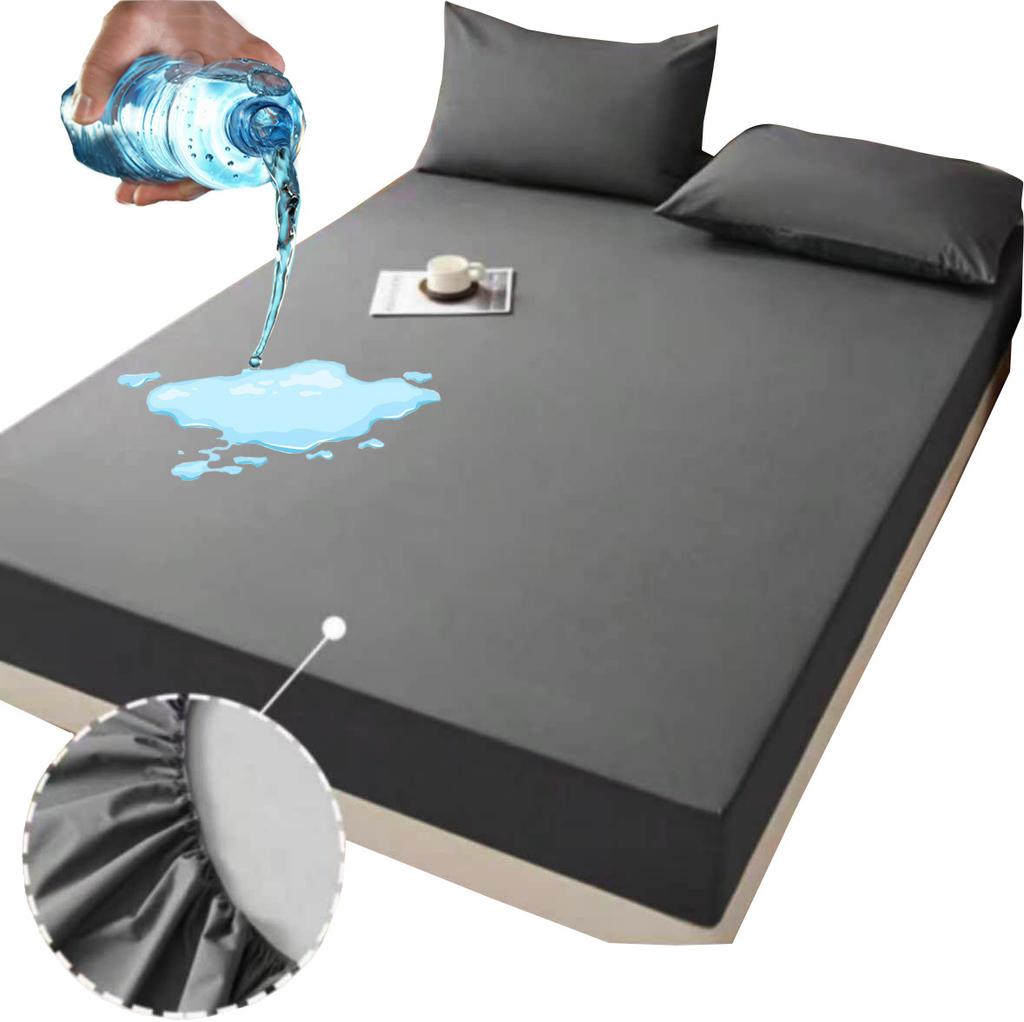 Waterproof fitted sheet, cotton, 200x220 cm, waterproof colors