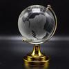 Metal Rotating World Globe Crystal Globe With Golden Stand Decor for Office Study Tabl Success Good Luck and Prosperity  Small Size Gift Item