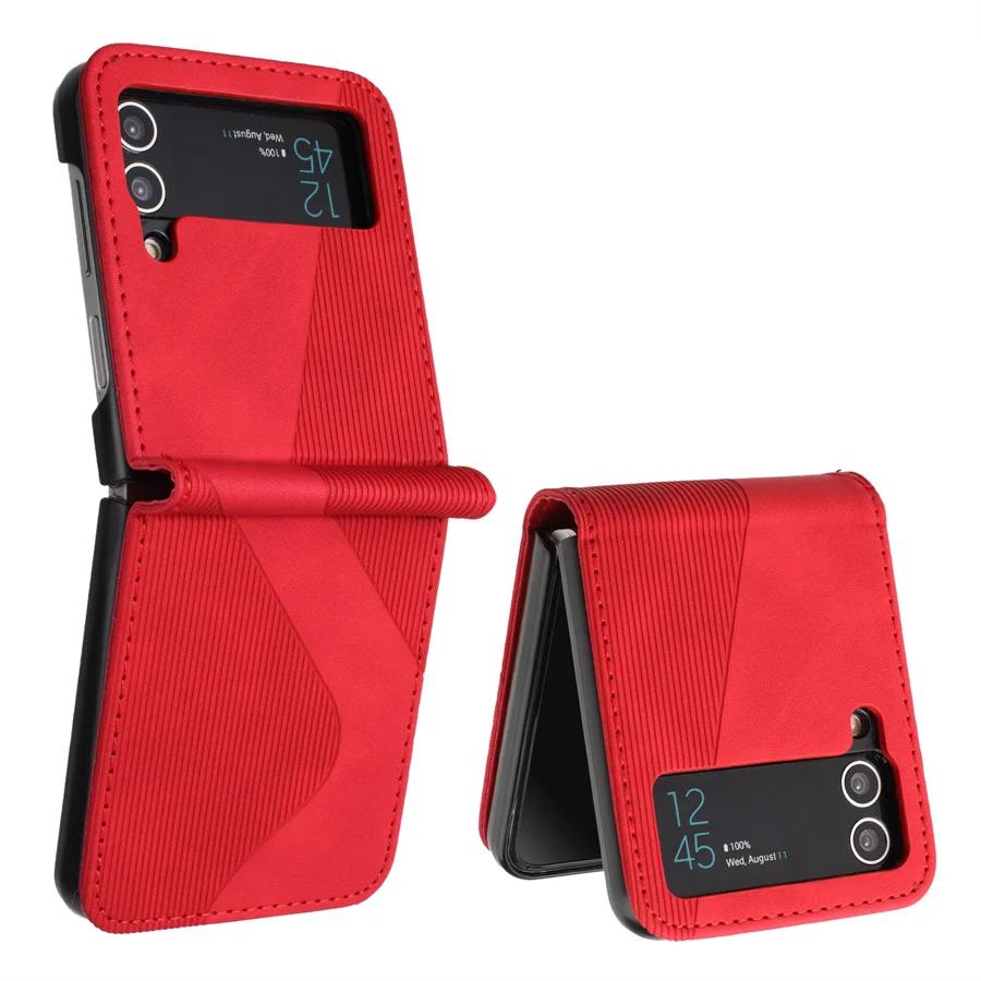 Роскошный чехол для Samsung Z Flip 4 5 6 Flip3 5G Кожаная бронированная задняя крышка для Samsung Galaxy Z Flip 7 FE Чехол Z Flip 3 5 6 7 Funda